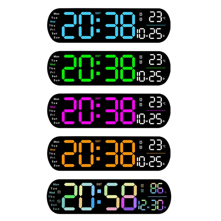 Remote Control Digital Display Atmosphere Light Wall Clock Living Room Decoration Clock, Color: Green - Wall Clock by PMc TechLife | Online Shopping South Africa | PMc TechLife | Buy Now Pay Later Mobicred