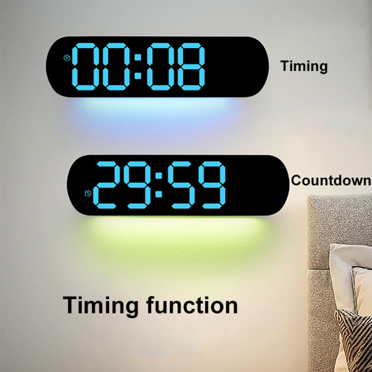 Remote Control Digital Display Atmosphere Light Wall Clock Living Room Decoration Clock, Color: Green - Wall Clock by PMc TechLife | Online Shopping South Africa | PMc TechLife | Buy Now Pay Later Mobicred