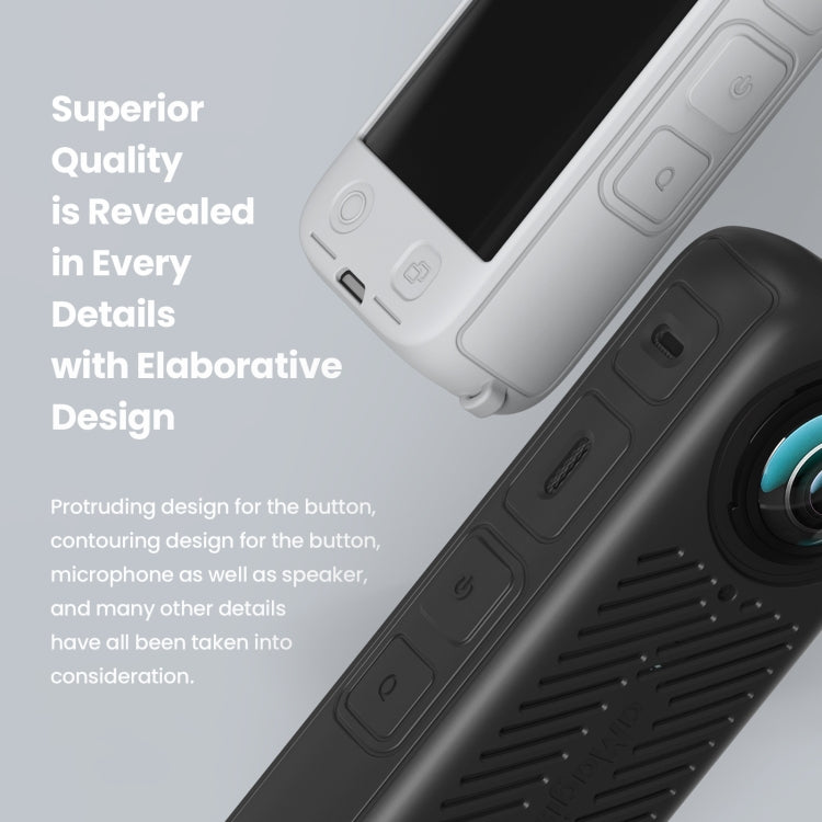 For Insta360 X4 AMagisn Silicone Protective Cover Body Case Gray - free shipping - PMC TechLife - Order now!