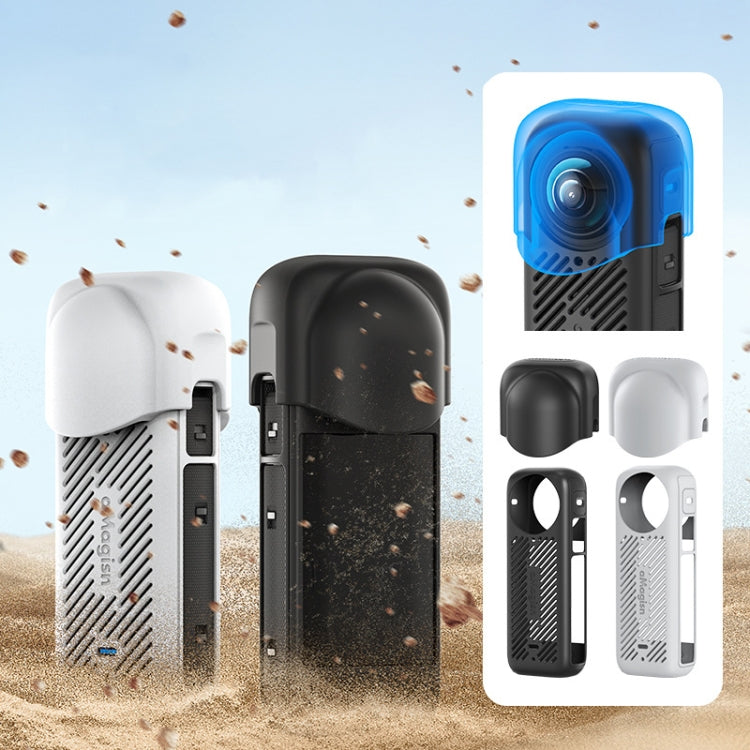 For Insta360 X4 AMagisn Silicone Protective Cover Body Case Black - free shipping - PMC TechLife - Order now!