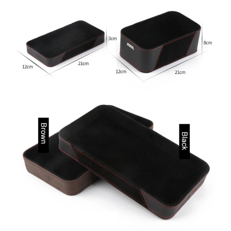 Car Multifunctional Dashboard Armrest Box Water Cup Storage Box, Color: Large Brown - free shipping - PMC TechLife - Order now!