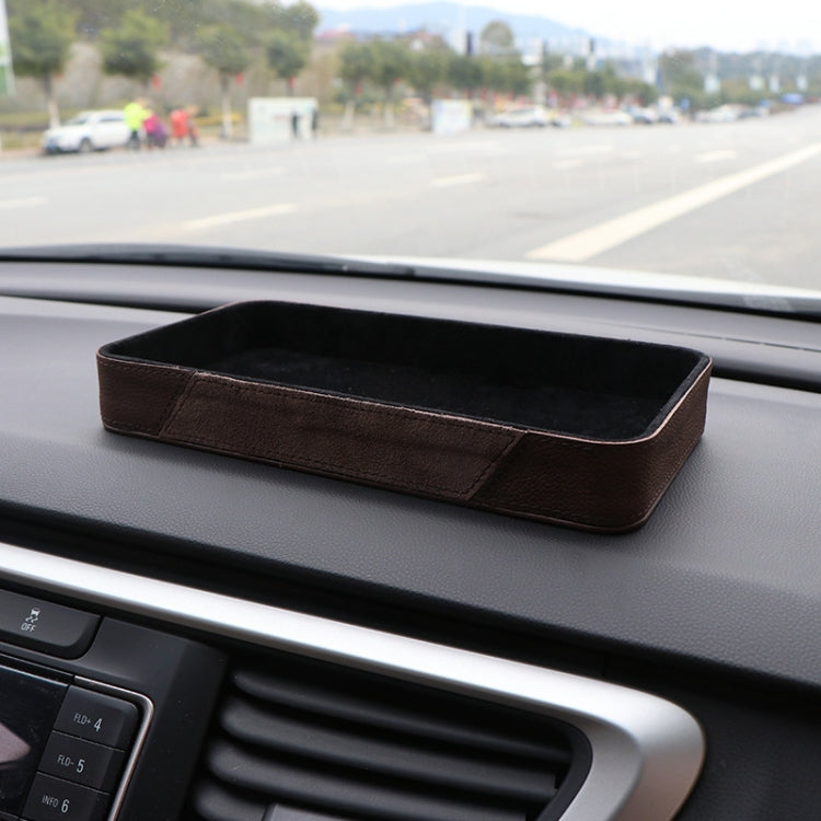 Car Multifunctional Dashboard Armrest Box Water Cup Storage Box, Color: Large Brown - free shipping - PMC TechLife - Order now!
