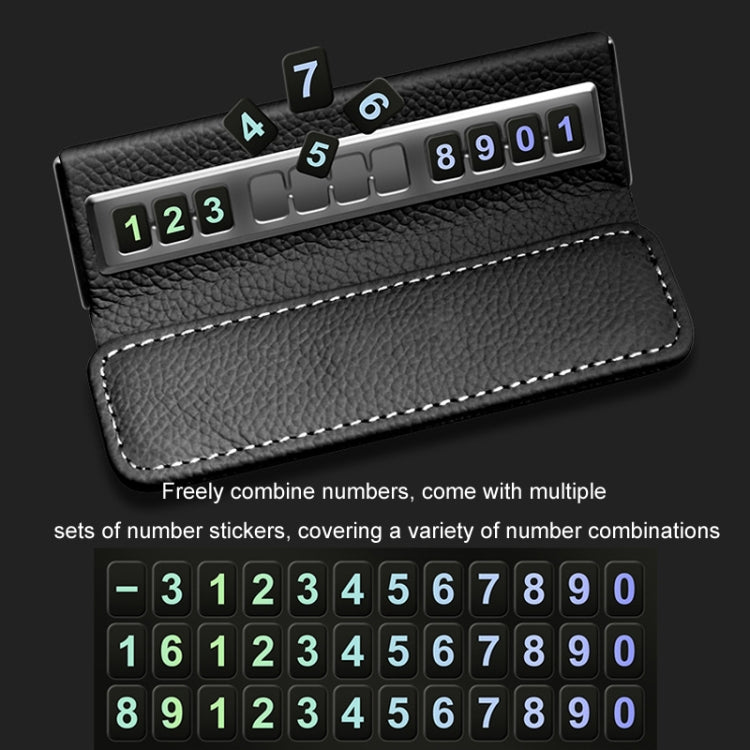 Car Front Windshield Temporary Parking Number Plate Interior Decoration(Grey) - Parking Card by PMC TechLife | Online Shopping South Africa | PMC TechLife | Buy Now Pay Later Mobicred