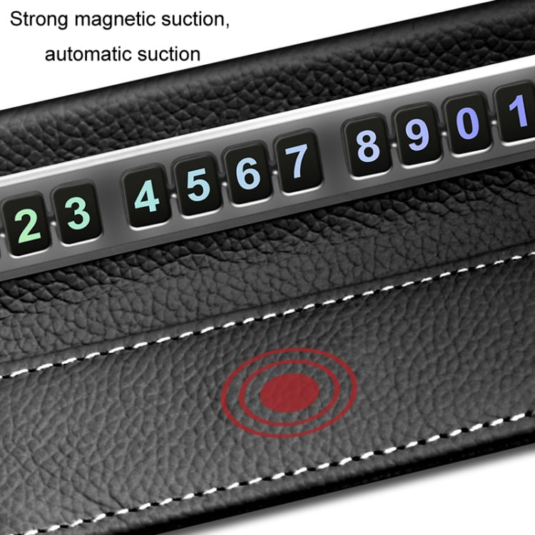 Car Front Windshield Temporary Parking Number Plate Interior Decoration(Black) - Parking Card by PMC TechLife | Online Shopping South Africa | PMC TechLife | Buy Now Pay Later Mobicred