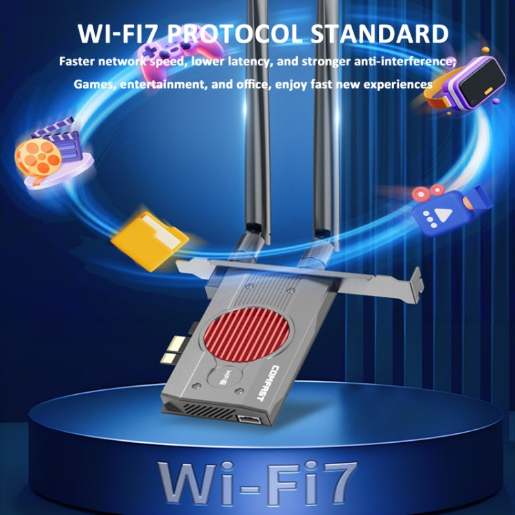 COMFAST BE200MAX 8774Mbps WiFi7 Network Card Bluetooth 5.4 Tri-Band PCIE WiFi Receiver - free shipping - PMC Jewellery - Order now!