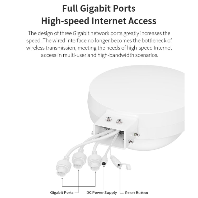 COMFAST WA933 Wi-Fi6  3000Mbps Outdoor Access Point Dual Band Waterproof Wireless Router Support VLAN(EU Plug) - free shipping - PMc TechLife - Order now!