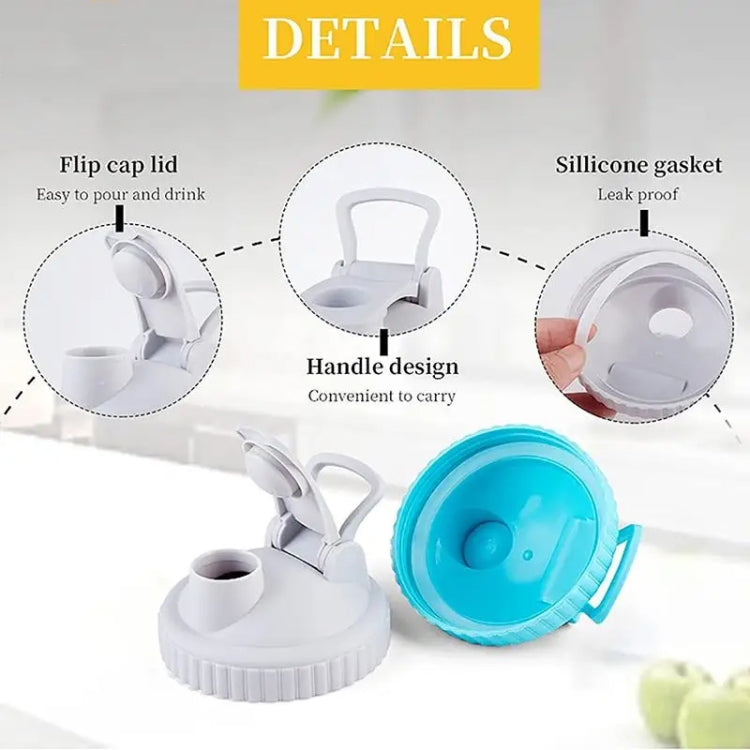 For Mason Jars Wide Mouth Flip Top Lid Airtight Leak Proof Reusable Canning Lids, Size: Diameter 70mm(Random Color) - Preservation Supplies by PMC TechLife | Online Shopping South Africa | PMC TechLife | Buy Now Pay Later Mobicred