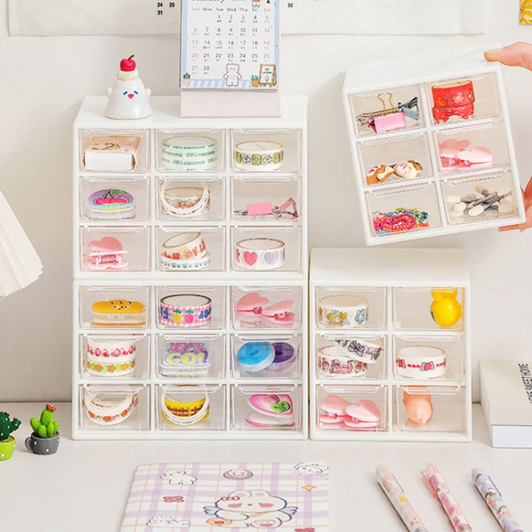 Transparent Desktop Small Objects Compartment Drawer Organizer Hair Accessories Storage Case, Color: 9 Grids Pink - free shipping - PMc TechLife - Order now!