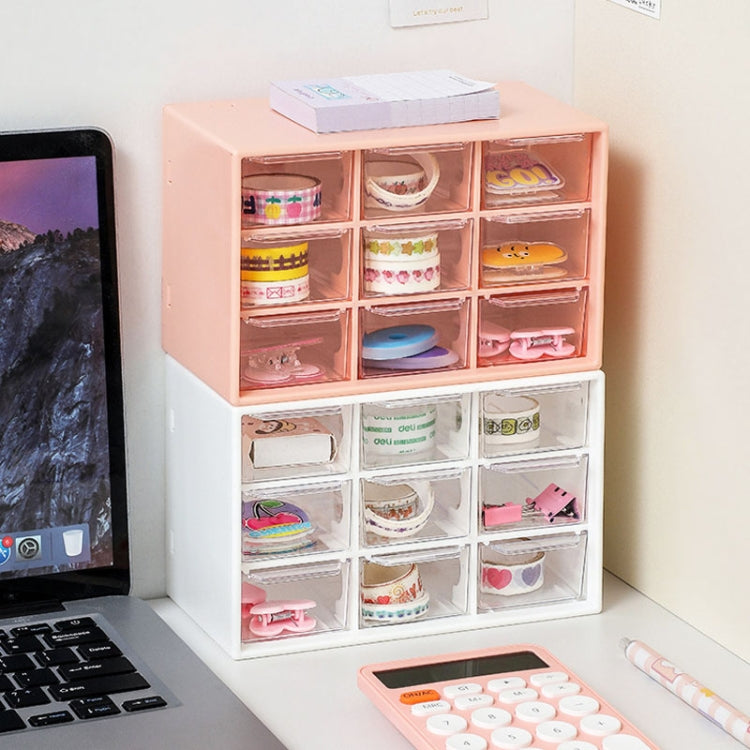 Transparent Desktop Small Objects Compartment Drawer Organizer Hair Accessories Storage Case, Color: 6 Grids Pink - free shipping - PMc TechLife - Order now!