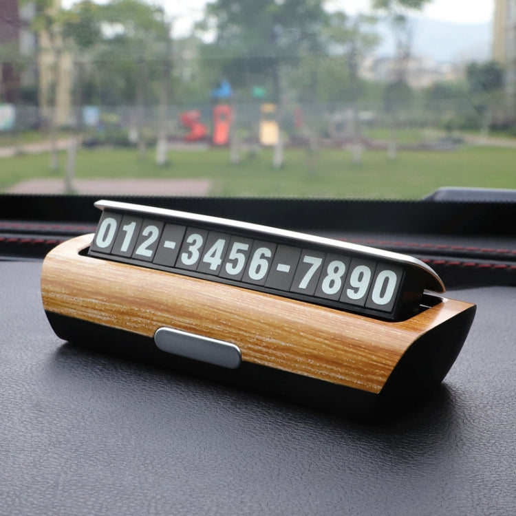 Hidden Luminous Temporary Parking Sign With Car Number, Color: Imitation Wood Grain - Parking Card by PMC TechLife | Online Shopping South Africa | PMC TechLife | Buy Now Pay Later Mobicred