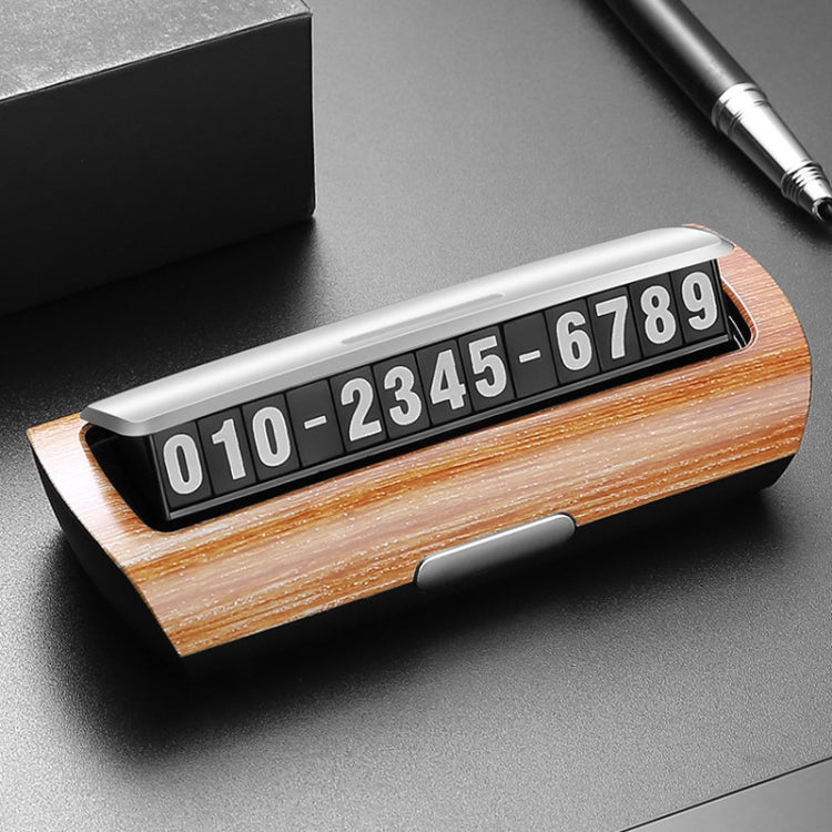 Hidden Luminous Temporary Parking Sign With Car Number, Color: Imitation Wood Grain - Parking Card by PMC TechLife | Online Shopping South Africa | PMC TechLife | Buy Now Pay Later Mobicred