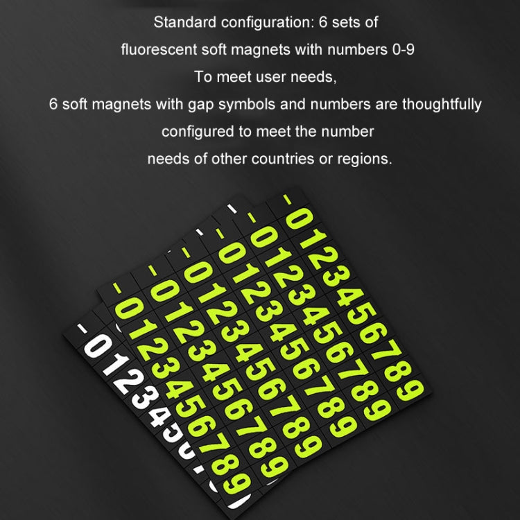 Hidden Luminous Temporary Parking Sign With Car Number, Color: Pure White - Parking Card by PMC TechLife | Online Shopping South Africa | PMC TechLife | Buy Now Pay Later Mobicred