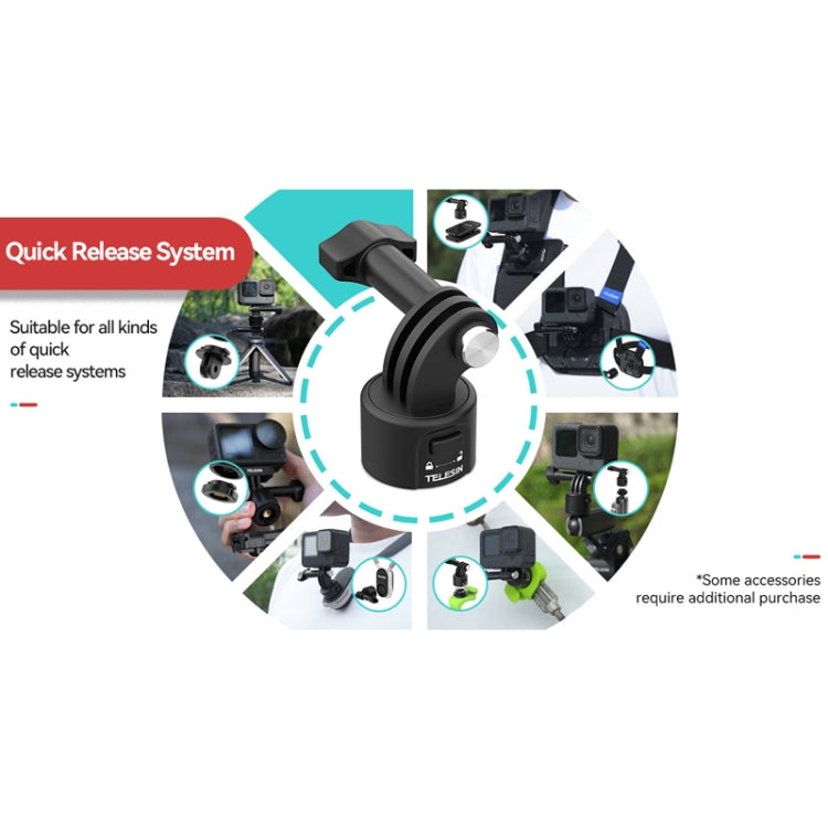 TELESIN Quick Release Universal Backpack Clip Magnetic Backpack Mounting Bracket - Backpack Clip by TELESIN | Online Shopping South Africa | PMC TechLife