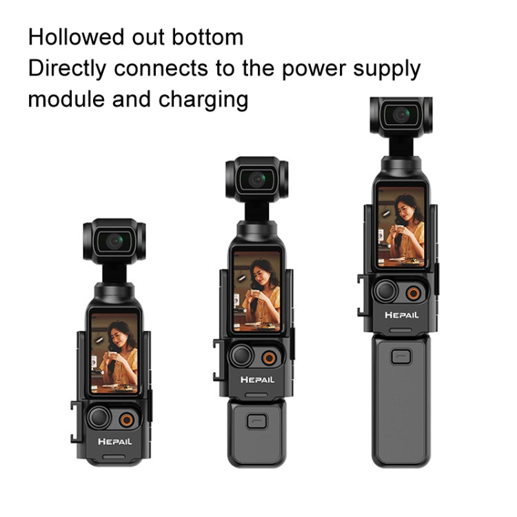 For DJI Osmo Pocket 3 HEPAIL Extended Adapter Protective Bezel Extension Handle Cold Shoe Adapter Bracket - free shipping - PMC TechLife - Order now!