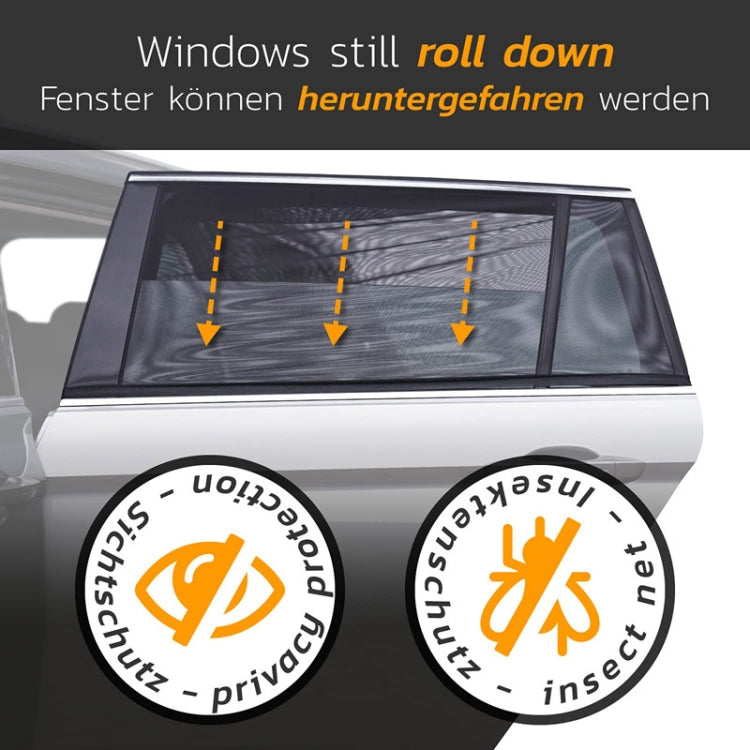 Car Sun Protection Anti-mosquito Window Zipper Sunshade(Rear Window (Left+Right)) - Window Foils & Solar Protection by PMC TechLife | Online Shopping South Africa | PMC TechLife | Buy Now Pay Later Mobicred