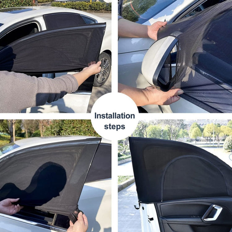 Car Sun Protection Anti-mosquito Window Zipper Sunshade(Rear Window (Left+Right)) - Window Foils & Solar Protection by PMC TechLife | Online Shopping South Africa | PMC TechLife | Buy Now Pay Later Mobicred