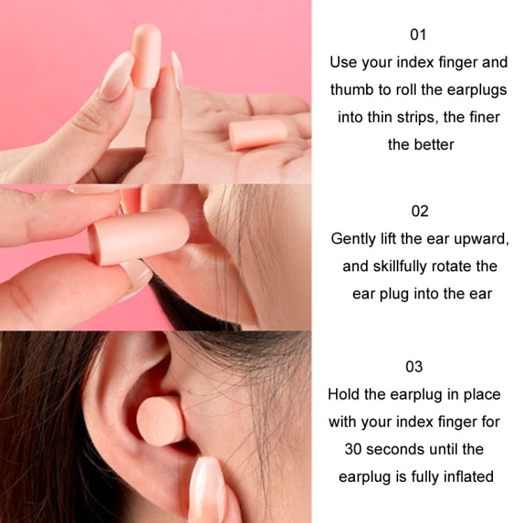 120pcs /Box Memory Foam Earplugs Student Dormitory Sleeping Noise Reduction Soundproof Earplugs(Pink) - free shipping - PMC TechLife - Order now!