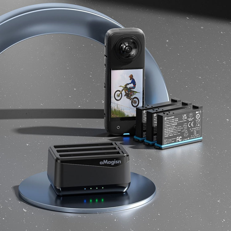 For Insta360 X4 AMagisn Battery Charger Charging Seat Camera Accessories - free shipping - PMC TechLife - Order now!