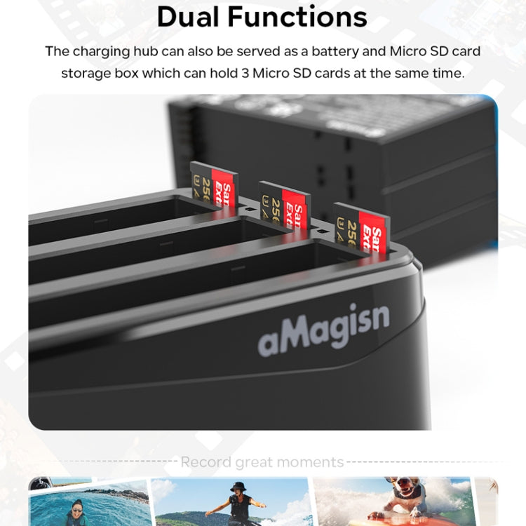 For Insta360 X4 AMagisn Battery Charger Charging Seat Camera Accessories - free shipping - PMC TechLife - Order now!