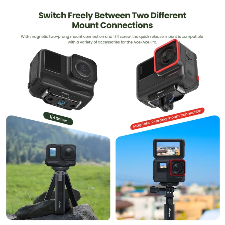 AMagisn Metal Magnetic Quick Release + Top Cover, For Insta360 Ace / Ace Pro / X3 / X2 / GoPro HERO12 Black - Mount & Holder by aMagisn | Online Shopping South Africa | PMC TechLife | Buy Now Pay Later Mobicred