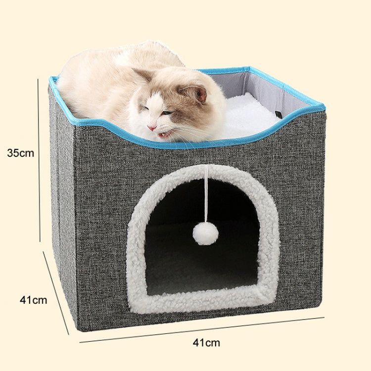 Multifunctional Sisal Cats Scratching Board Foldable Pet Bed(Navy Blue) - Beds by PMC TechLife | Online Shopping South Africa | PMC TechLife | Buy Now Pay Later Mobicred