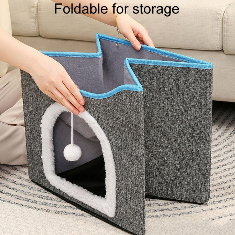 Multifunctional Sisal Cats Scratching Board Foldable Pet Bed(Navy Blue) - Beds by PMC TechLife | Online Shopping South Africa | PMC TechLife | Buy Now Pay Later Mobicred