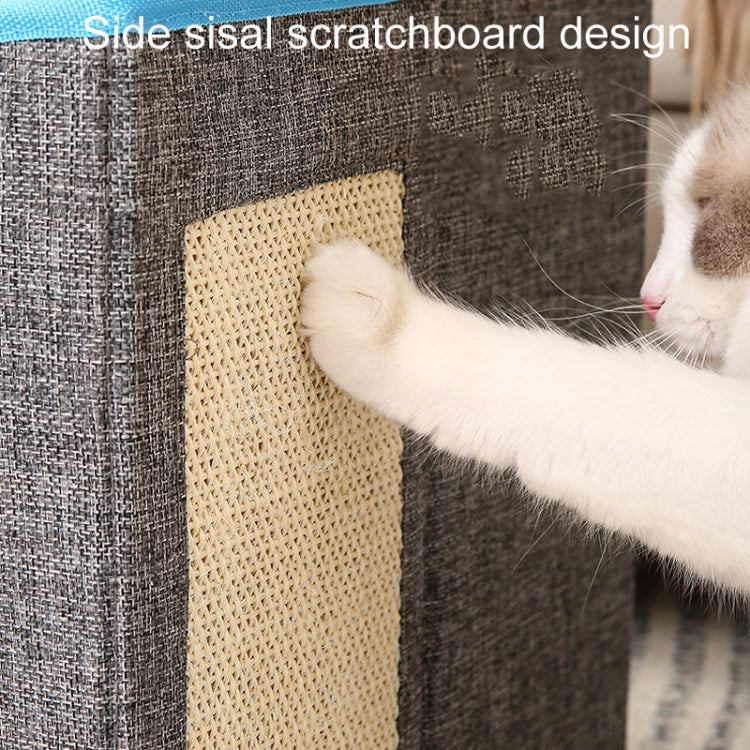 Multifunctional Sisal Cats Scratching Board Foldable Pet Bed(Navy Blue) - Beds by PMC TechLife | Online Shopping South Africa | PMC TechLife | Buy Now Pay Later Mobicred