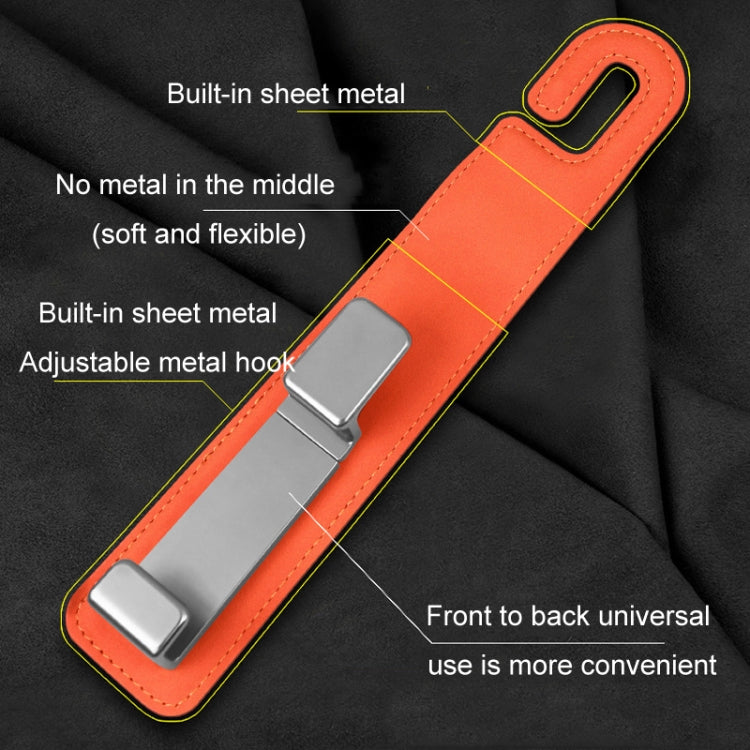 Car Multifunctional Hidden Hook Seat Back Storage Hook(Orange) - Auto Fastener & Clips by PMC TechLife | Online Shopping South Africa | PMC TechLife | Buy Now Pay Later Mobicred