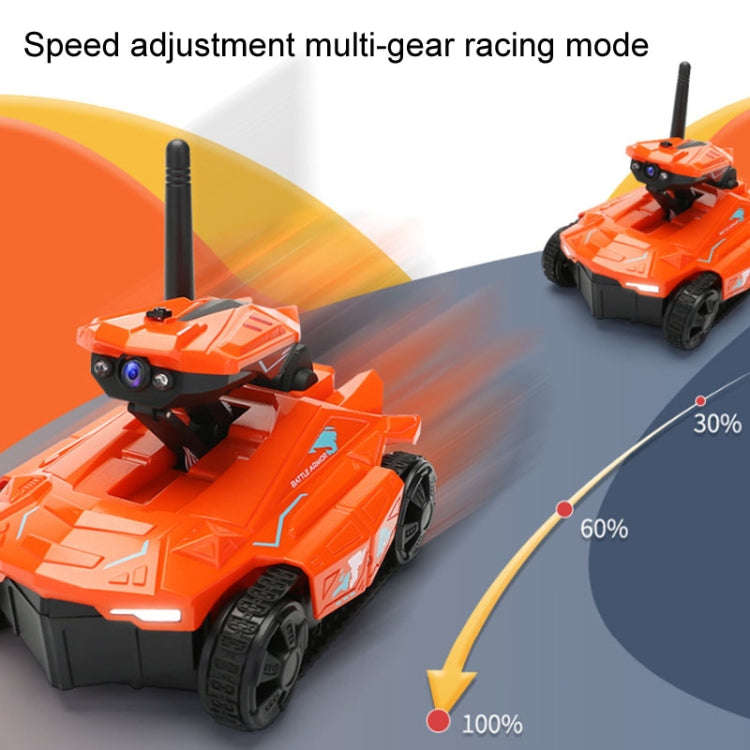 Tank Car Toys 720P HD Camera RC Car With Real-time Surveillance With Remote Controller(Orange) - free shipping - PMC TechLife - Order now!