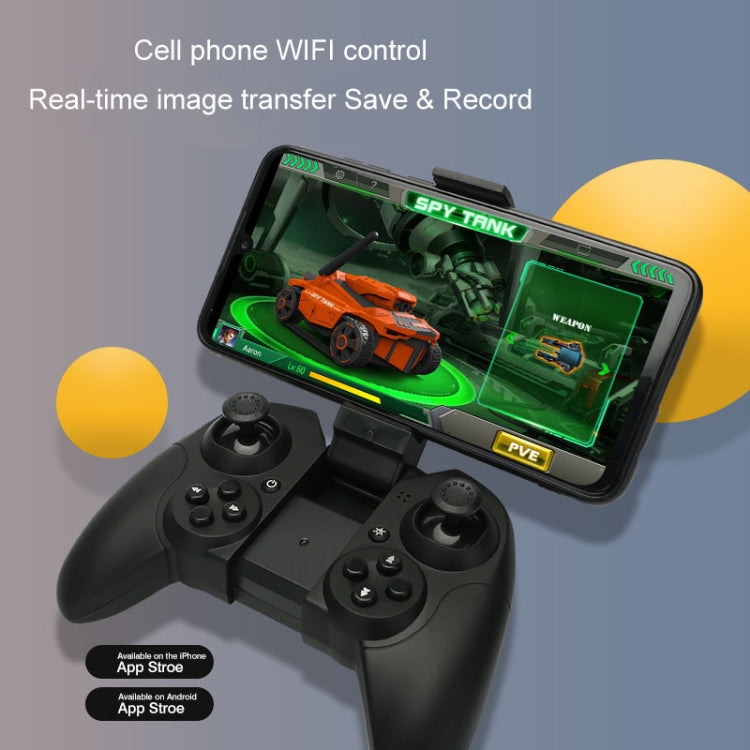 Tank Car Toys 720P HD Camera RC Car With Real-time Surveillance With Remote Controller(Orange) - free shipping - PMC TechLife - Order now!