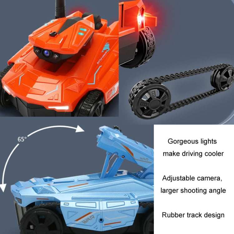 Tank Car Toys 720P HD Camera RC Car With Real-time Surveillance With Remote Controller(Orange) - free shipping - PMC TechLife - Order now!