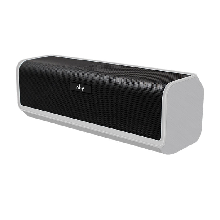 NBY 6690 TWS Couplet FM Multifunctional Desktop Plug-in Card Bluetooth Speaker(Silver) - free shipping - PMC Jewellery - Order now!