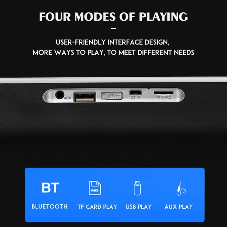 NBY 6690 TWS Couplet FM Multifunctional Desktop Plug-in Card Bluetooth Speaker(Grey) - free shipping - PMC Jewellery - Order now!