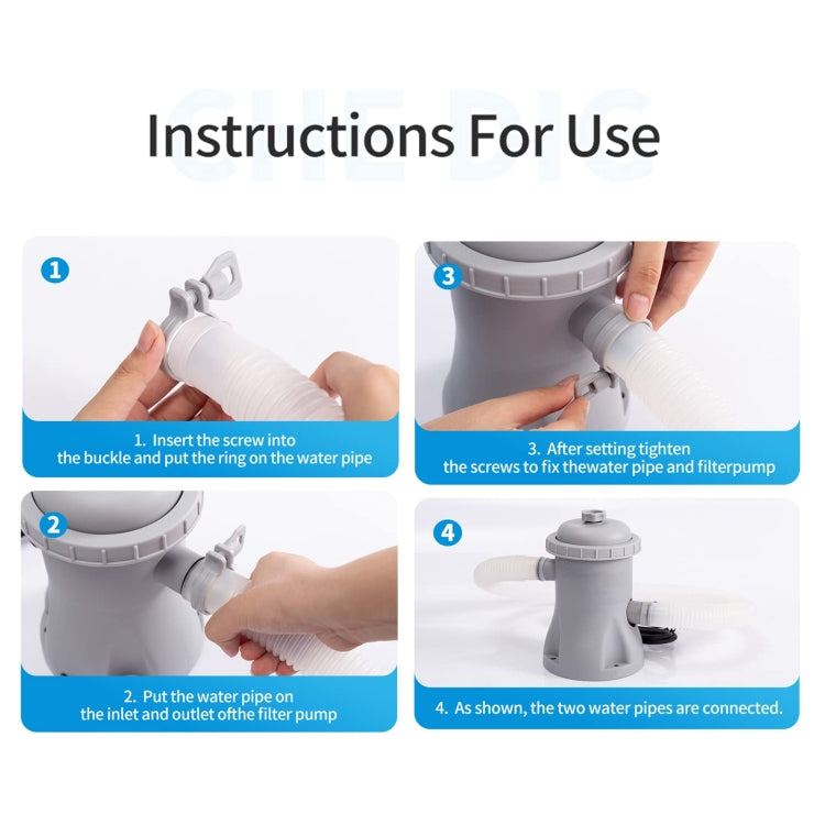 JY-051 110V-240V 330 Gallon Swimming Pool Filter Pump Pool Circulating Cleaner, Spec: US Plug - Pumps by PMc TechLife | Online Shopping South Africa | PMc TechLife | Buy Now Pay Later Mobicred