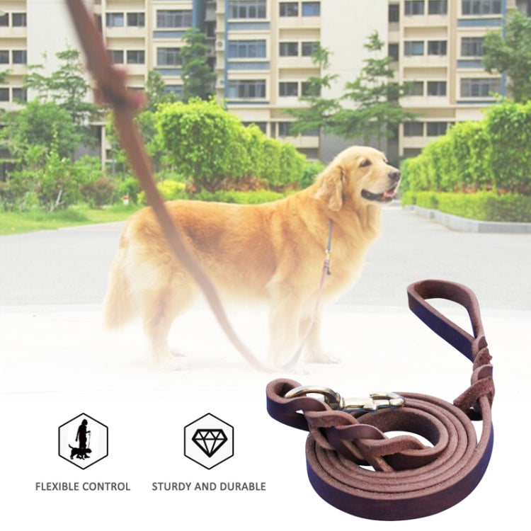 1.2 x 250cm Pet Outing Cowhide Towing Leash Dog Training Harness(Iron Hook) - Leashes & Chest Strap by PMC TechLife | Online Shopping South Africa | PMC TechLife | Buy Now Pay Later Mobicred
