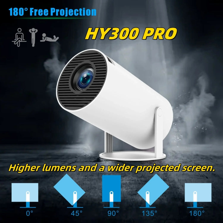 HY300 PRO Smart Projector Android 11.0 System 120 Lumen Portable Projector(UK Plug) - Mini Projector by PMC TechLife | Online Shopping South Africa | PMC TechLife | Buy Now Pay Later Mobicred