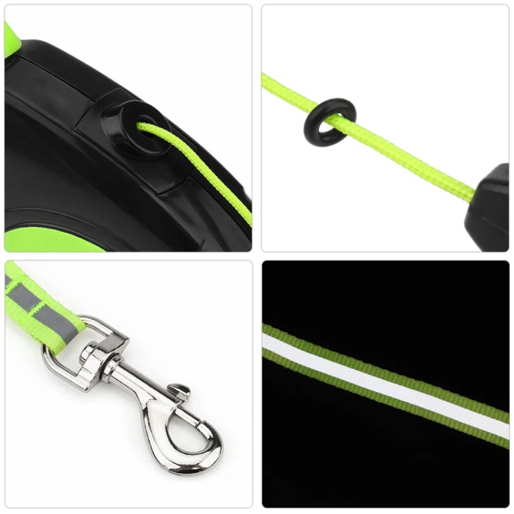 5m Pet Automatic Retractable Towing Leash Night Reflective Dog Walking Tractor(Green) - Leashes & Chest Strap by PMC TechLife | Online Shopping South Africa | PMC TechLife | Buy Now Pay Later Mobicred