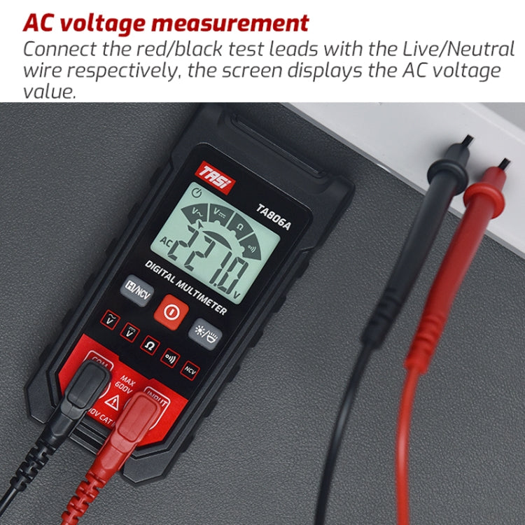 TASI TA806A Fully Automatic Universal Table Home Portable Automatic Recognition Universal Table - Current & Voltage Tester by TASI | Online Shopping South Africa | PMC TechLife | Buy Now Pay Later Mobicred