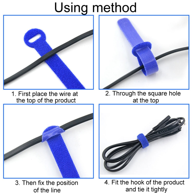20pcs Data Cable Storage And Management Strap T-Shape Nylon Binding Tie, Model: Blue 12 x 200mm - free shipping - PMC Jewellery - Order now!