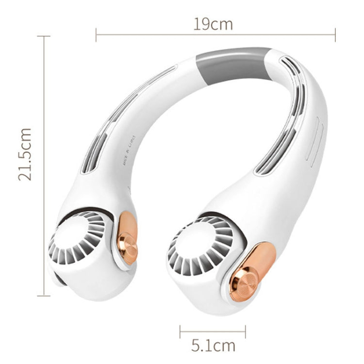 Mini Silicone Neck Fan Portable USB Student Outdoor Adjustable Fan(White) - Electric Fans by PMC TechLife | Online Shopping South Africa | PMC TechLife | Buy Now Pay Later Mobicred