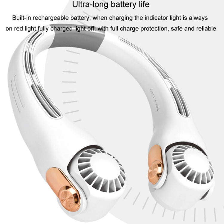 Mini Silicone Neck Fan Portable USB Student Outdoor Adjustable Fan(White) - Electric Fans by PMC TechLife | Online Shopping South Africa | PMC TechLife | Buy Now Pay Later Mobicred