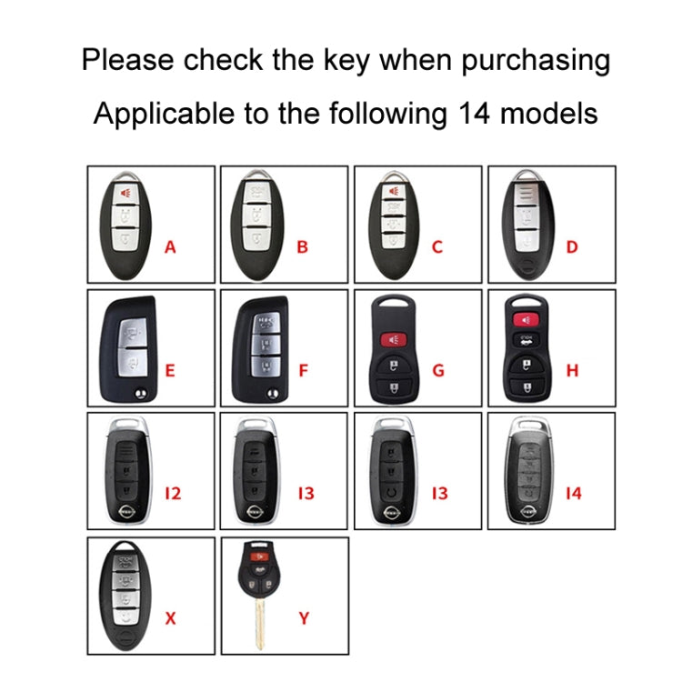For Nissan Car Key Cover Keychain Anti-lost Number Plate, Style: Y - Car Key Cases by PMC TechLife | Online Shopping South Africa | PMC TechLife | Buy Now Pay Later Mobicred