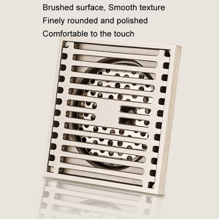 All Copper Brushed Anti-Odor Floor Drain Gravity Copper Core Bathroom Floor Drain, Specification: Square Fine Sculpture Dual Use - Drain Strainers by PMc TechLife | Online Shopping South Africa | PMc TechLife | Buy Now Pay Later Mobicred