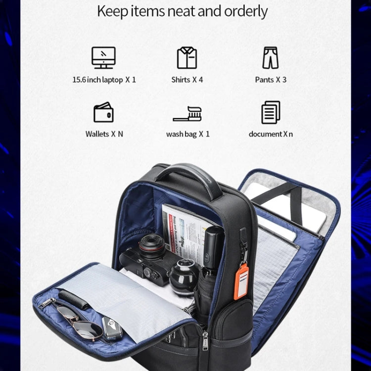 Bopai 61-121601 Large Capacity Waterproof Business Laptop Backpack With USB+Type-C Port(Blue) - free shipping - PMC Jewellery - Order now!