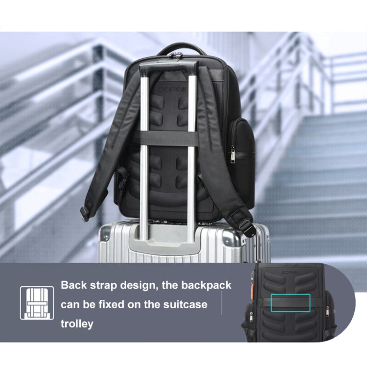 Bopai 61-121601 Large Capacity Waterproof Business Laptop Backpack With USB+Type-C Port(Black) - free shipping - PMC Jewellery - Order now!