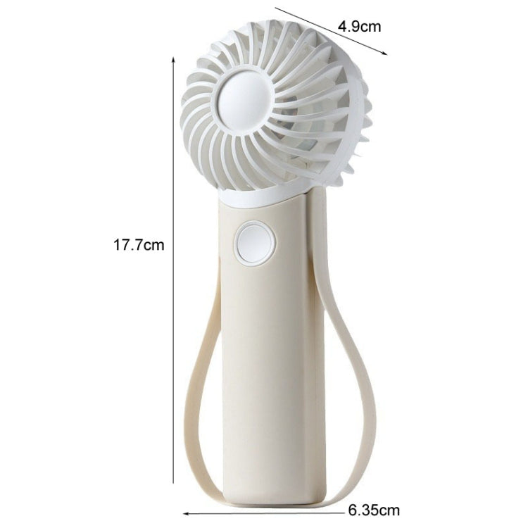Portable Handheld Quiet Fan Silicone Hanging Neck Small Electrical Fan(Beige) - Electric Fans by PMC TechLife | Online Shopping South Africa | PMC TechLife | Buy Now Pay Later Mobicred
