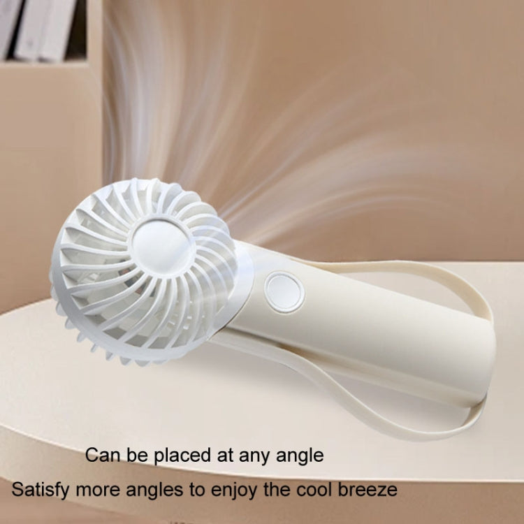 Portable Handheld Quiet Fan Silicone Hanging Neck Small Electrical Fan(Beige) - Electric Fans by PMC TechLife | Online Shopping South Africa | PMC TechLife | Buy Now Pay Later Mobicred