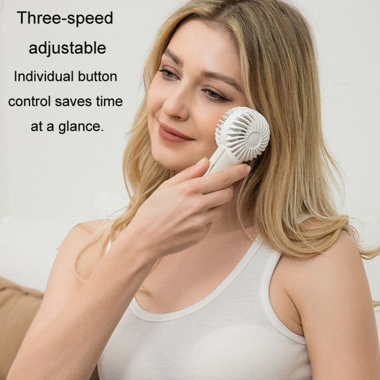 Portable Handheld Quiet Fan Silicone Hanging Neck Small Electrical Fan(Beige) - Electric Fans by PMC TechLife | Online Shopping South Africa | PMC TechLife | Buy Now Pay Later Mobicred