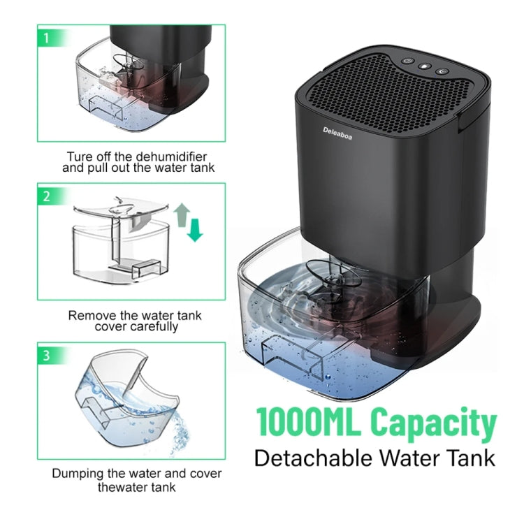 1L 36W Air Dehumidifier for Home Damp Drying Clothes with 7 colors Light UK Plug(White) - Dehumidifiers by PMc TechLife | Online Shopping South Africa | PMc TechLife | Buy Now Pay Later Mobicred