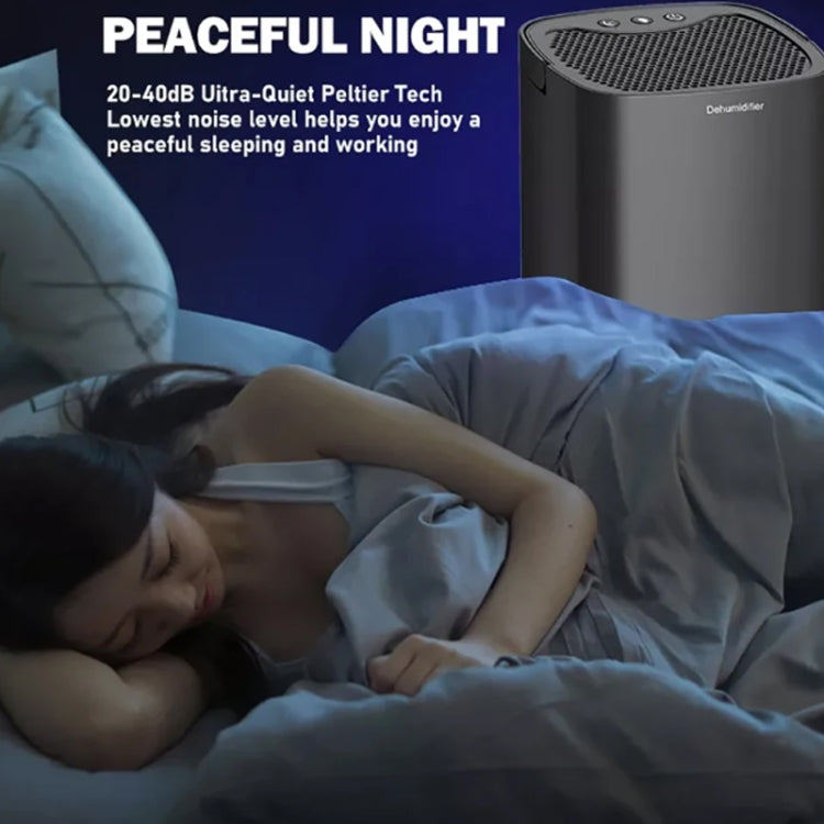 1L 36W Air Dehumidifier for Home Damp Drying Clothes with 7 colors Light US Plug(Black) - free shipping - PMC TechLife - Order now!